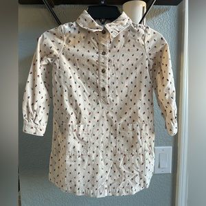 Old Navy Girls Floral Long Sleeve Corduroy Dress w/ front pockets Size 4T